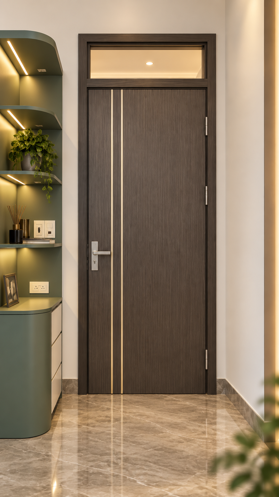 Cửa chỉ dọc vân tối