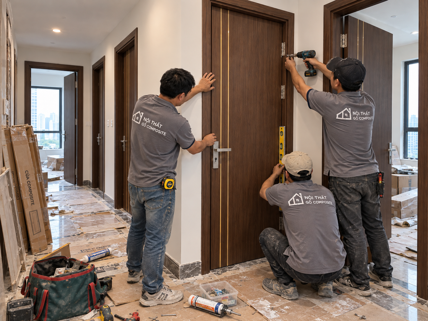 Lắp đặt cửa chỉ trang trí